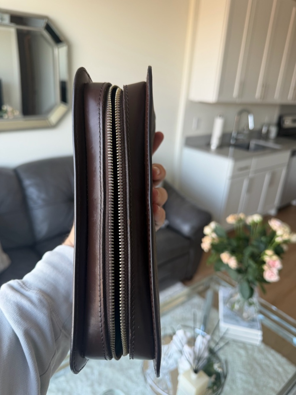 Louis Vuitton Damier Ebene Wristlet/Cosmetic Pouch - Picture 5 of 9